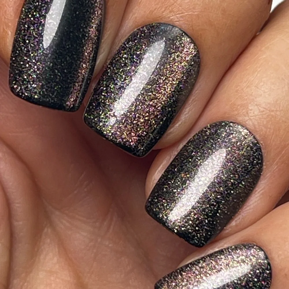 Red Aspen The Pop Acrylic Press-On Nails - Black Glitter - Picture 3 of 3